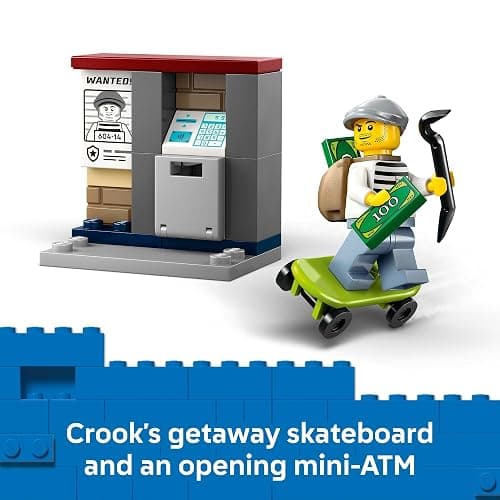 LEGO City Police Motorcycle Chase Building Toy for Kids - Pretend Play Building Blocks for Boys & Girls, Ages 4+ - Preschool Learning Toy W/Police & Crook Minifigures - Gift for Birthdays - 60455 thumbnail 6