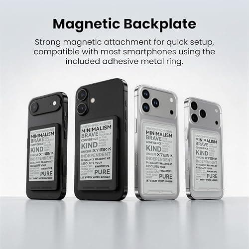 XTEINK X3 3.7" Pocket E-Ink eBook Reader, Mist Gray | Ultra-thin 0.2" design with magnetic pogo-pin charging, gyroscope page-turn, 16GB storage, and distraction-free reading thumbnail 5