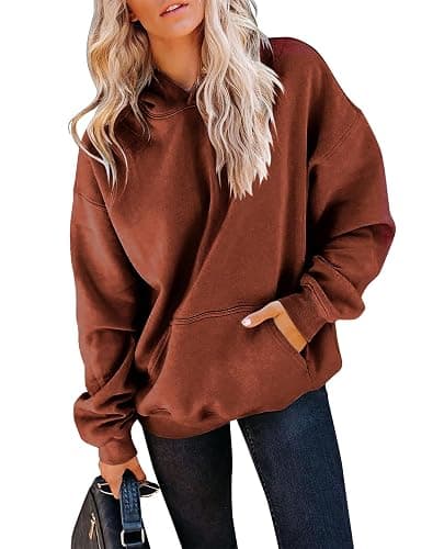 TICTICMIMI Women's Hoodies Sweatshirts Cute Long Sleeve Tops Loose Fleece Pullover Shirts with Pocket - Image 1
