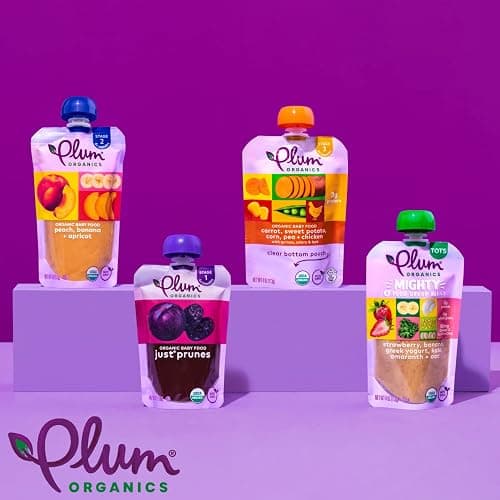 Plum Organics Variety Pack, 6+ Months – Fruit and Veggie Adventure Pack – Organic Baby Food Pouches, 4 oz Pouch, Pack of 18 (Amazon Exclusive) thumbnail 8