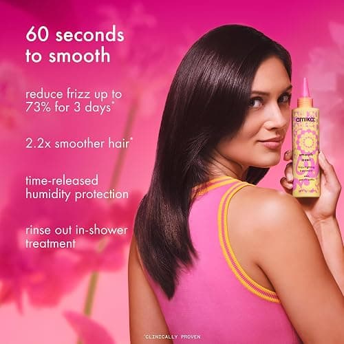 amika the shield anti-humidity spray | lightweight, invisible heat protection spray, contains UV filters, for smooth, frizz free hair thumbnail 4