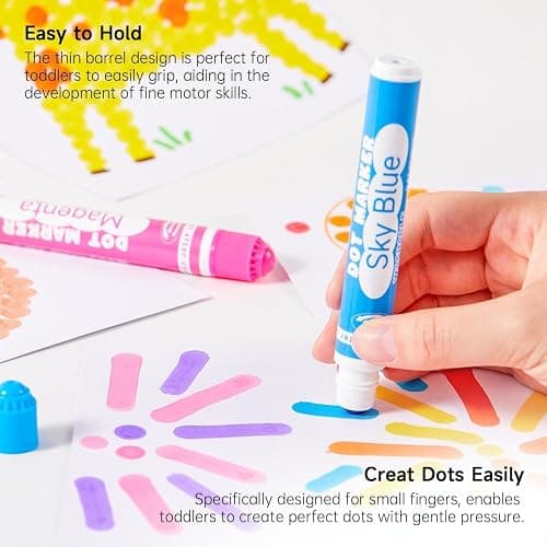Shuttle Art Dot Markers, 20 Colors Washable Markers for Toddlers,Bingo Daubers Supplies Kids Preschool Children, Non Toxic Water-Based thumbnail 4