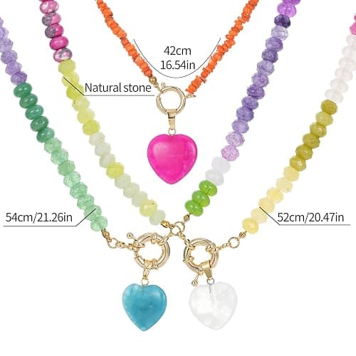 Trendy Stainless Steel Gold Plated Charm Necklace with Heart Pearl Pepper Conch Ceramic Pendant Necklace for Women Collares Chokers Jewelry thumbnail 6