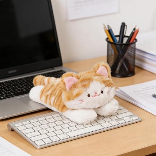 PEACH CAT Striped Cat Stuffed Animal Cute Kitten Plushies Small Plush Toys Gifts for Kids Brown thumbnail 4
