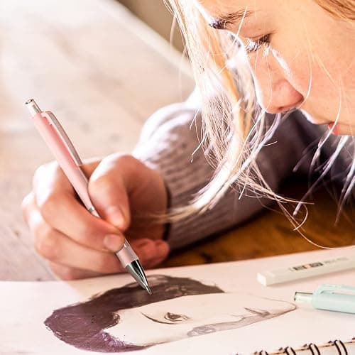 Nicpro 3PCS Pastel Mechanical Pencil Set with Case, 0.5 mm Cute Pencils with 6 Tube HB Lead Refill, 3PCS Eraser, Eraser Refill for Stationery School Supplies Student Writing Drafting Drawing Sketching thumbnail 2