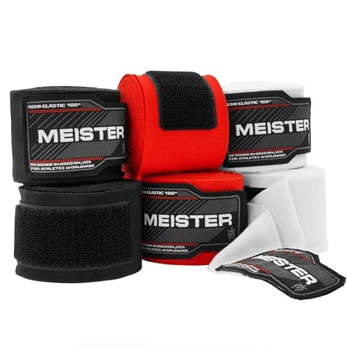 Meister Adult 180" Hand Wraps for MMA & Boxing - 3 Pairs Pack thumbnail 3