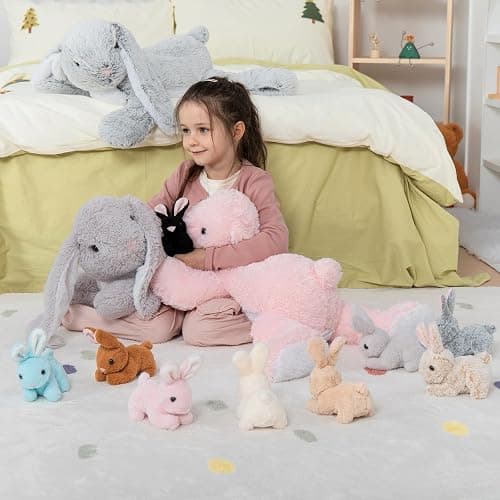 MaoGoLan 4Pcs Easter Bunny Stuffed Animals with 3 Babies Inside, 24" Soft and Cuddly Giant Rabbit Plush, Easter Stuffed Bunny Gift for Kids,Boys,Girls thumbnail 6