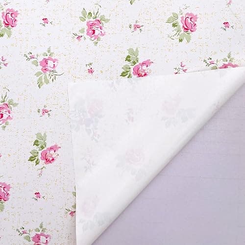 Yifasy 32.8ft Roll Pink Rose Shelf Liner Peel and Stick Wallpaper Revamp Furniture Wall Surface Decor Paper (L-393.7x17.7 Inch) thumbnail 3