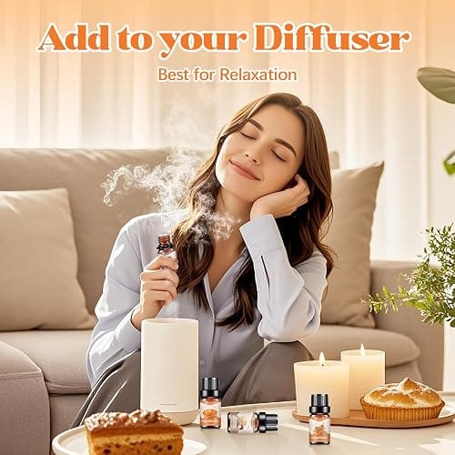 Bakery Essential Oils Set,Premium Fragrance Oil for Diffusers, Scents for Candle & Soap Making, Pumpkin Pie, Cream Vanilla, Gingerbread,Cinnamon Sugar Donut and Cake More 10x5ml,Aromatherapy Oils thumbnail 5