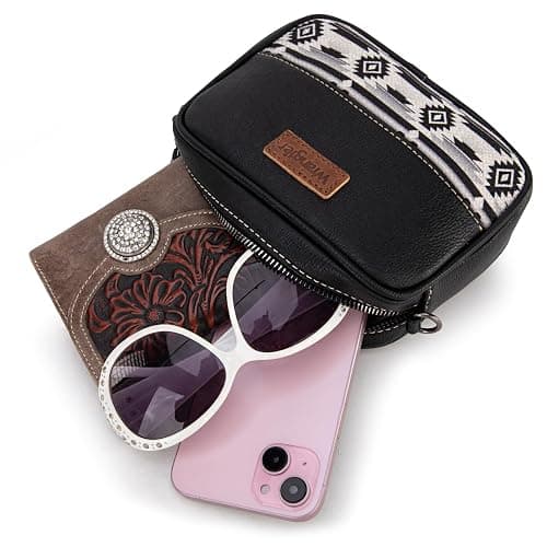 Wrangler Small Crossbody Bags for Women Aztec Mini Purses with Guitar Strap thumbnail 6