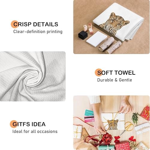 Trenstise Funny Leopard Bathroom Decor Hand Towels - Leopard Towels for Bathroom,Humorous Toilet Paper Cheetah Decorative Hand Towels for Bathroom Washroom Restroom, 16x24 Inch Set of 2 thumbnail 6