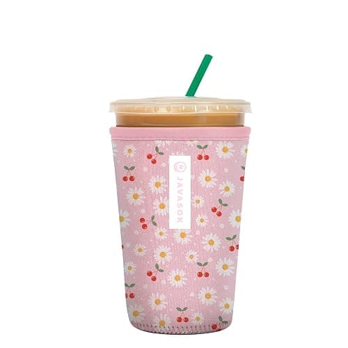 Sok It JavaSok Iced Coffee & Cold Soda Insulated Neoprene Cup Sleeve (Cherry Bomb, Medium: 22-28oz) - Image 1