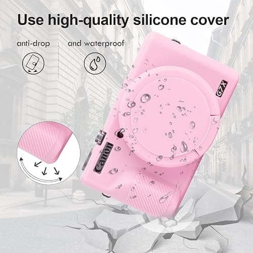 Rieibi Silicone Case for Canon G7X Mark III Case, G7X Mark III Accessories with 2 pcs sreen Protectors,Detachable Lens Cover for Canon G7X Mark III Cover thumbnail 4