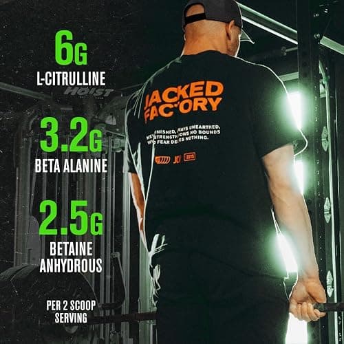 Jacked Factory NITROSURGE Pre Workout Supplement - Endless Energy, Instant Strength Gains, Clear Focus, Intense Pumps - NO Booster & Preworkout Powder with Beta Alanine - 30 Servings, Cherry Limeade thumbnail 6