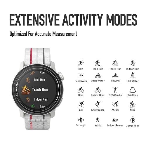 COROS PACE 3 GPS Sport Watch, Lightweight Running Watch, 17-Day Battery Life, Accurate GPS, Heart Rate Monitor, Navigation, Sleep Tracking, Training Plan, Run, Bike, and Ski (Chalk Nylon) thumbnail 7