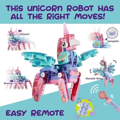 BOTZEES GO! Unicorn Robot for Kids - Building & Electric Remote Control STEM Learning Toy for Ages 3+, Girls - RC Magic Stick, App Based thumbnail 3