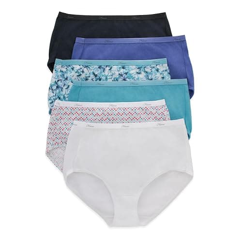 Hanes women's Hi-Cut Panties Pack, Lightweight Cotton Hi-Cuts, 6-Pack (Retired, Colors May Vary) - Image 1
