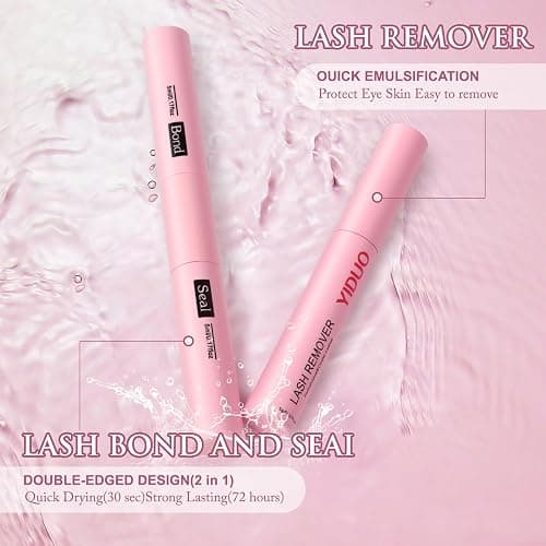 YIDUO Clusters Lashes Kit False Eyelashes Extensions 40D+60D+80D+100D Volume D Curl Wispy Individuals Fake Eyelash, 308Pcs All-in-1 Pack with Glue |Tweezers |Removers |Eyelash & Eyebrow Brush thumbnail 7