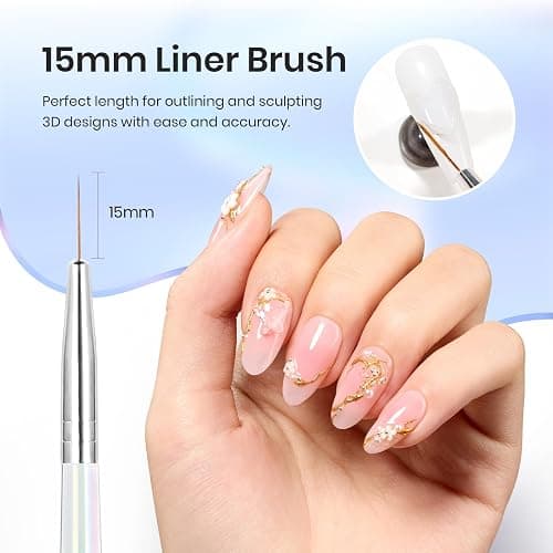 Gel Nail Art With Crome  thumbnail 5