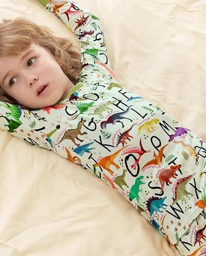 babee Reshinee Bamboo Viscose Toddler Pajamas Boys Girls Baby 12M-8Y Pjs Sets Kids 2pcs Long-Sleeve Snug fit Sleepwear thumbnail 7