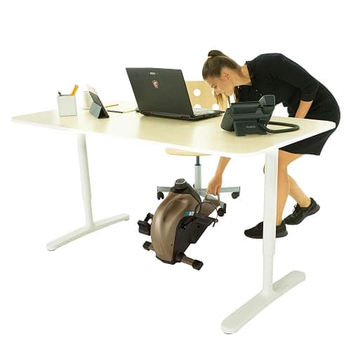 EXERPEUTIC Bluetooth Under Desk Exercise Bike with Extendable Chair Hook for All User Height and Free MycloudFitness APP, Gold, Black (7149) not EXERPEUTIC 900E Bluetooth Under Desk All User Height thumbnail 5