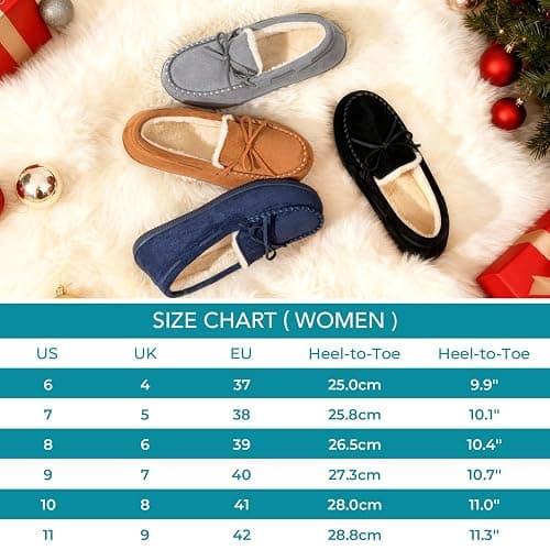 HomeTop Women's Moccasins Slippers Memory Foam Indoor Outdoor Loafer Shoes thumbnail 7