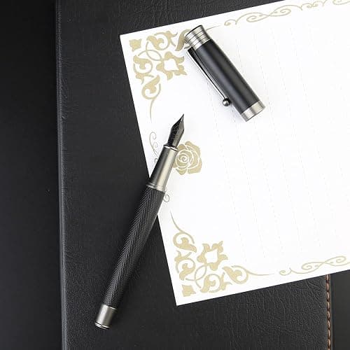 GC QUILL Fountain Pen Set - Fine & Medium Nibs, Includes 18 Ink Cartridges, Ink Refill Converter & Syringe Filler, Gift for Writing, Journaling & Calligraphy MU-13 thumbnail 7