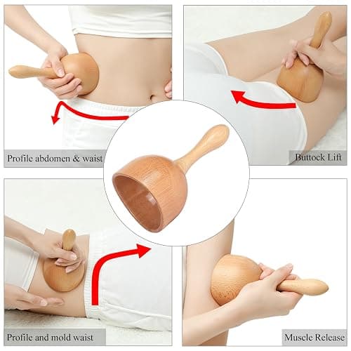 Komogir 3-in-1 Wood Therapy Massage Tools Lymphatic Drainage Massager Wooden Massager for Maderoterapia,Anti-Cellulite, Body Sculpting & Contouring thumbnail 4