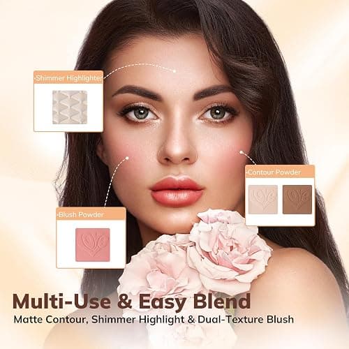 Joyeee All in One Makeup Kit, Full Starter Makeup Kit for Women Beginners - 24 Eyeshadow, 6 Blusher, 7 Concealer, 6 Highlighter, Lasting Cosmetics Gift Set thumbnail 4