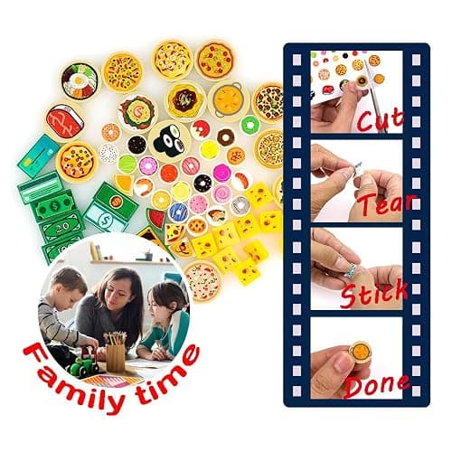 220pcs City Food Accessories Building Block, Friends-People Picnic Toys, Kitchen Restaurant Comida DIY Pieces, Fruit-Pizza-Cheese-Ice Cream-Turkey Parts, Money Bricks for Extra Set thumbnail 4