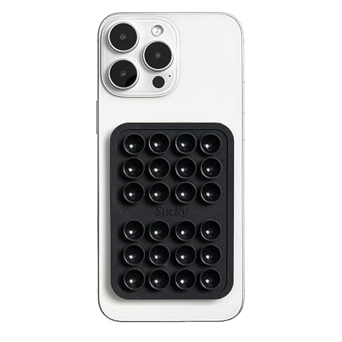Sucky Magnetic Silicone Suction Phone Grip Mount – Strong Magnetic & Sticky Phone Grip for Mirrors, Windows, & Gym – Hands-Free Holder for Selfies & Tiktok – for iPhone & Android (Black) thumbnail 2