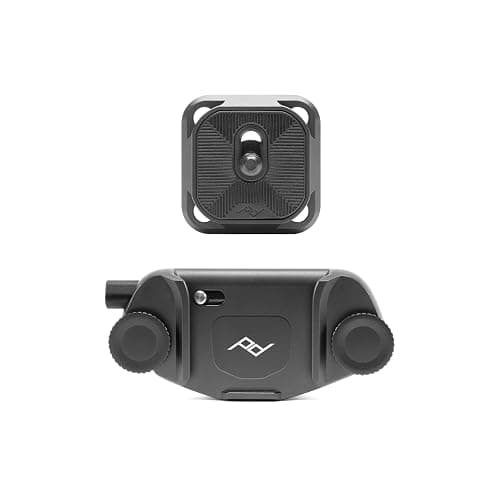 Peak Design Capture Camera Clip V3, Black with Plate, Holds DSLR, Compact and Point and Shoot Bodies, Secure, Stable and Accessible, Attaches to Straps and Belts, Quick Release, 200 lb Capacity - Image 1