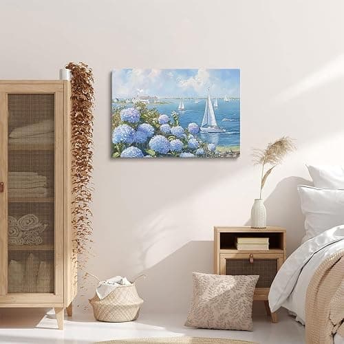 Nantucket Wall Art, Nantucket Print, Nantucket Poster, Luxury Lifestyle Photography, High Society Print, Seaside Sailboat and Hydrangeas Cottage Farmhouse Decor 12x16 unframed thumbnail 3