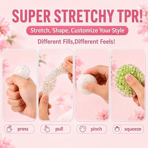 20PCS DIY Stress Ball Making Kit,Empty Stress Ball Skin with Expander & Vacuum Tool,Make Your Own Squishies,Complete Squishy Maker Kit for Adults thumbnail 4
