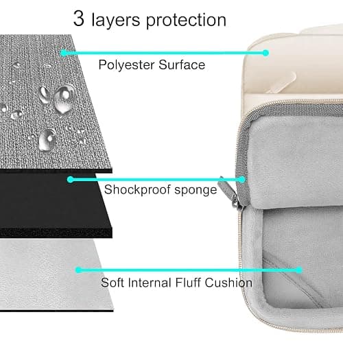 MOSISO Compatible with MacBook Air 13 inch Case 2025 2024 2023 2022 M4 A3240 M3 A3113 M2 A2681, Hard Case&Puffy Bag&Keyboard Cover&Webcam Cover&Screen Film for MacBook Air 13.6 inch Case, Sand thumbnail 5