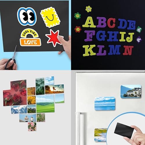 TZSTARJIMAG Magnetic Sheets with Adhesive Backing,8.5" x 11"(Pack of 16) | ,30 mil Thick Cuttable Flexible Magnet Sheets for DIY Crafts,Photos and Stickers,Magnetic Paper with Strong Self Adhesive thumbnail 6