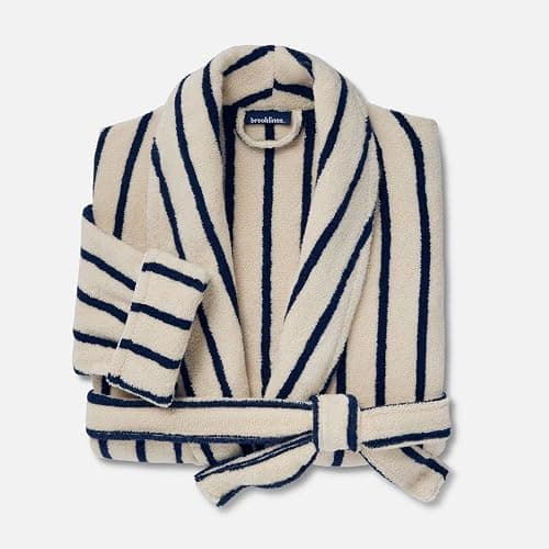 Brooklinen 100% Turkish Cotton Bath Robe for Men & Women | Ultra-soft plush 100% Turkish cotton robe for men & women with an adjustable belt & unisex fit; cozy, absorbent & spa-worthy thumbnail 2