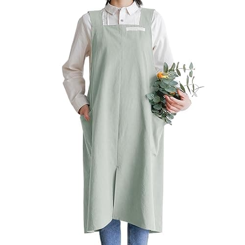 Hanee Cotton Aprons for Women and Men | Cross-Back Apron with Pockets - Image 1