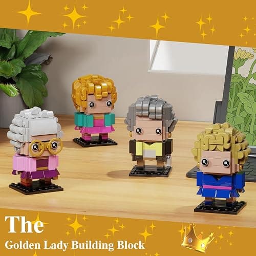 The Golden Lady Building Blocks, 4 Figures of The Single Women, Petrillo, Nylund, Zbornak and Devereaux, Stable Lovely Toy is Symbol of Girls Friendship Present, Compatible with Lego（610pcs） thumbnail 6