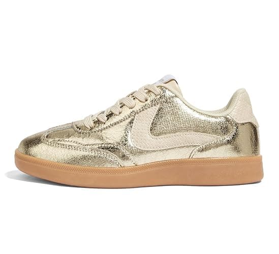 LUCKY STEP Women's Classic Fashion Sneakers | Casual Skate Shoes | Lace Up Walking Shoes - Image 1