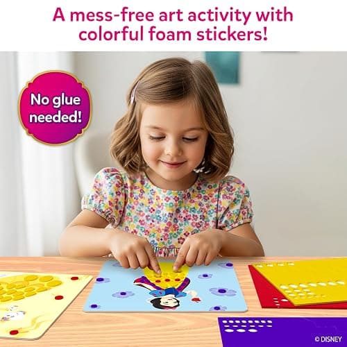 Skillmatics Foam Sticker Art – Disney Princess, 800+ 3D Foam Stickers, Mess-Free Fun for Kids, DIY Felt Craft Kits, Gifts for Fans of Cinderella, Belle, Rapunzel, Ages 3, 4, 5, 6, 7 thumbnail 2