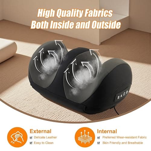 CCHYF Foot Massager with Heat, Shiatsu Kneading Foot and Calf Electric Massager Machine with Roller, Massage Feet/Arm/Calf/Ankle for Relax, Plantar Fasciitis, Pain Relief, Gifts for Women & Men, Black thumbnail 4