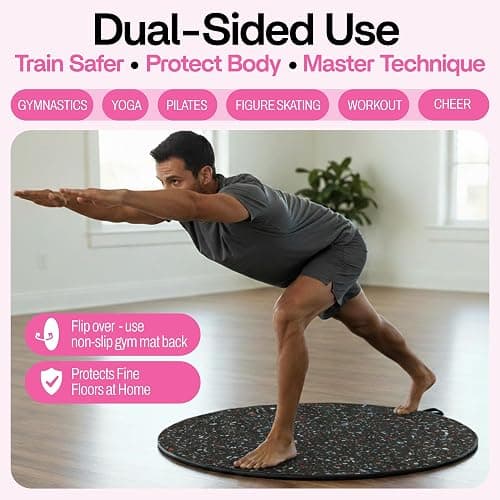 dot2dance Brand Portable Dance Floor,Marley Flooring Ballet Training Equipment,Turning Boards for Dancers & Figure Skating Practice Mat,Practice Pirouette,USA Made thumbnail 5