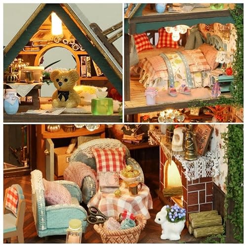 RHZN Miniature House Kit, Dollhouse Kit, Miniature Kit, DIY Mini House Building Kit for Adult Teen, Botanical House - Botanical House thumbnail 5