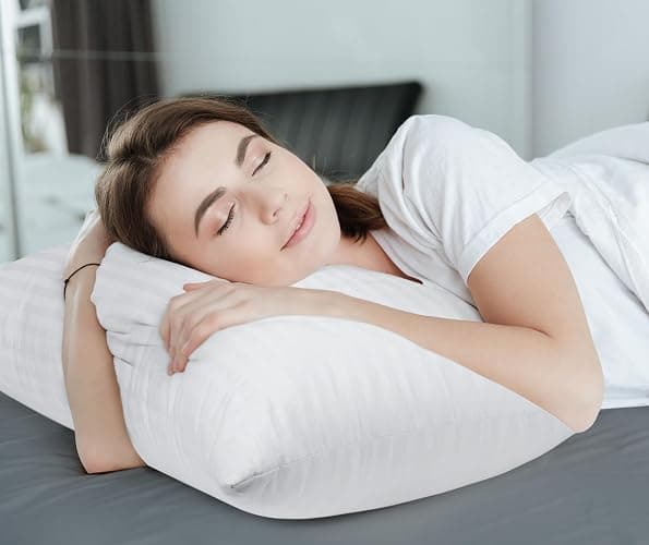 Utopia Bedding Pillows Queen Size Set of 2 (White),Hotel Pillows, Cooling Pillow for Side, Back or Stomach Sleepers - Queen (Pack of 2) thumbnail 6