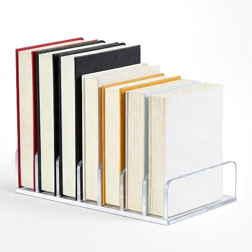 2Pcs Acrylic Notebook Organizer, 7 Slots Desktop Book Holder for Desk | Clear Acrylic Design Keeps Notebooks and Books Organized, Ideal for Office, Home, School and Workspace Storage thumbnail 7