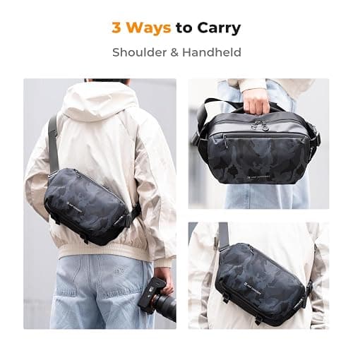 K&F Concept 2 in 1 Sling Bag Everyday Shoulder Bag & Multifunction Photography Crossbody Camera DSLR Backpack Portable Bag thumbnail 6