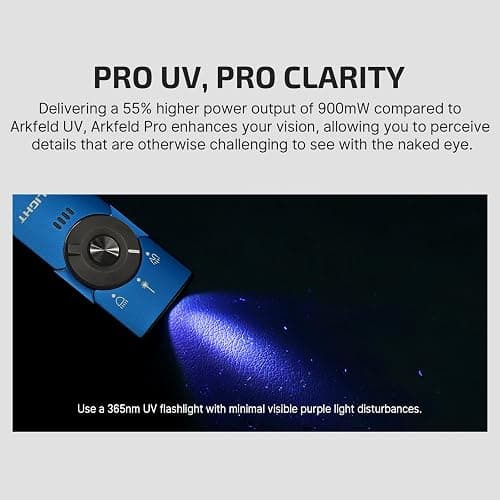 OLIGHT Arkfeld Pro Rechargeable EDC Flat Flashlight with Green Beam, UV and White LED Combo, 1300 Lumens Portable Pocket Lights, Triple Sources for Outdoors Emergency Working (Paw Edition) thumbnail 8