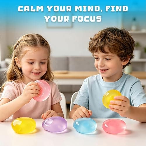 2 Pcs Coconut Oil Squishy, Shapeable No Rebound Stress Relief Ball, Fun Sensory Fidget Toy, Study Work Relaxation Desk Decor, Fun Anxiety Gift for Adults & Kids(Blue+Pink) thumbnail 7