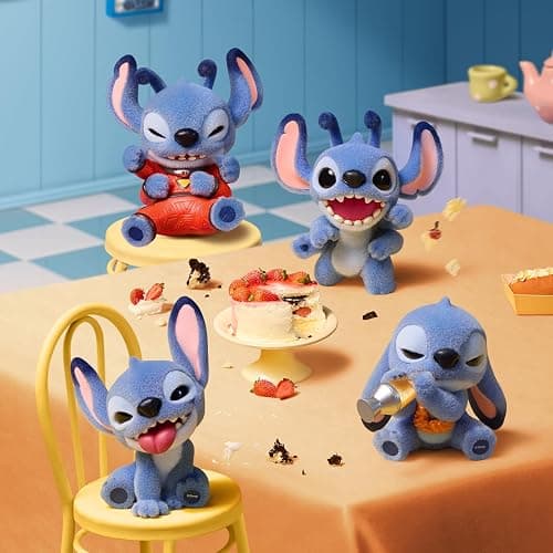 MINISO Disney Stitch Naughty Stitch Series Blind Box Figures, Random Design Collectible Flocked Figures Home Decorations, Holiday Birthday Gifts for Collectors and Fans, Single Box thumbnail 9